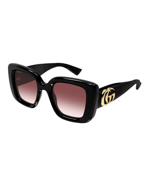 Gucci Black Gg1975S 001 Sunglasses Injected Butterfly