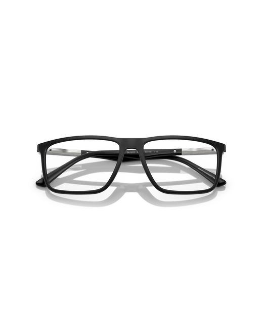 Emporio Armani Black Ea3221 5001 Optical Frames Injected Transparent Squared Normal for men
