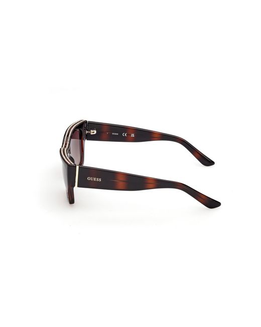 Guess Black Gu00293 52F Sunglasses Injected Squared Normal