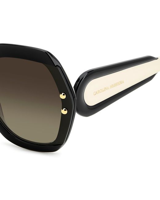 Carolina Herrera Black Her 0314/G/S 80S/Ha Sunglasses Acetate Squared Normal Shaded