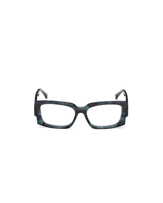 Max Mara Black Mm5189 098 Optical Frames Acetate Squared Normal