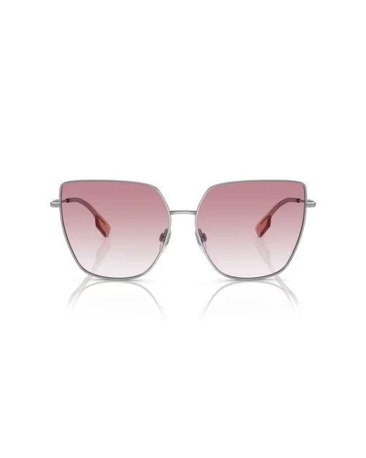Burberry Black Be3143 Alexis 10058D Sunglasses Steel Geometric Normal Shaded