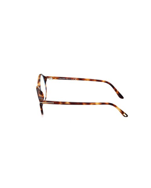 Tom Ford Black Ft5834-B 053 Optical Frames Acetate Round Normal for men