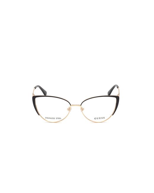 Guess Black Gu2813 002 Optical Frames Metal Cat Eye Normal