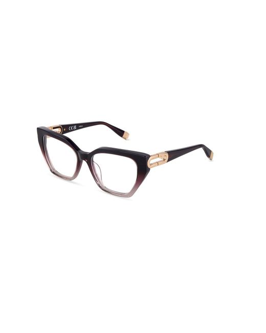 Furla Metallic Vfua94 0D78 Optical Frames Acetate Squared