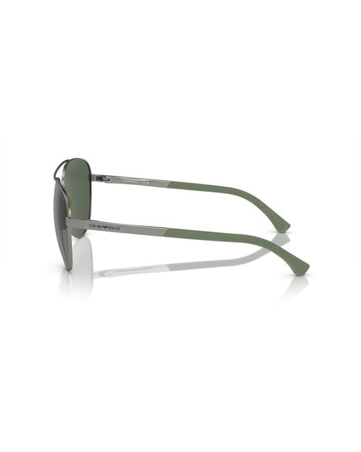 Emporio Armani Green Ea2059 300371 Sunglasses Metal Pilot Normal for men