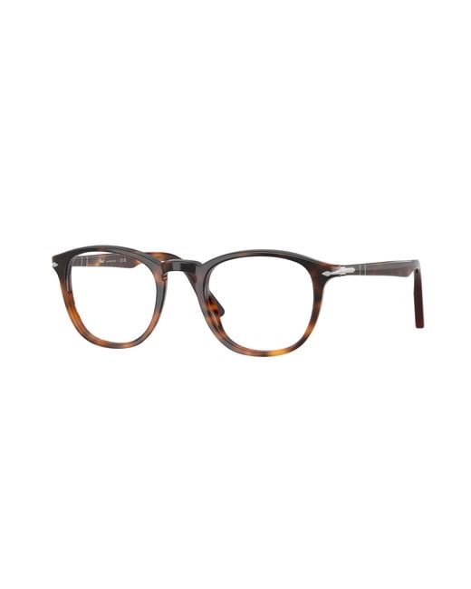 Persol Black Po3143V 1160 Optical Frames Acetate Transparent Round Normal for men