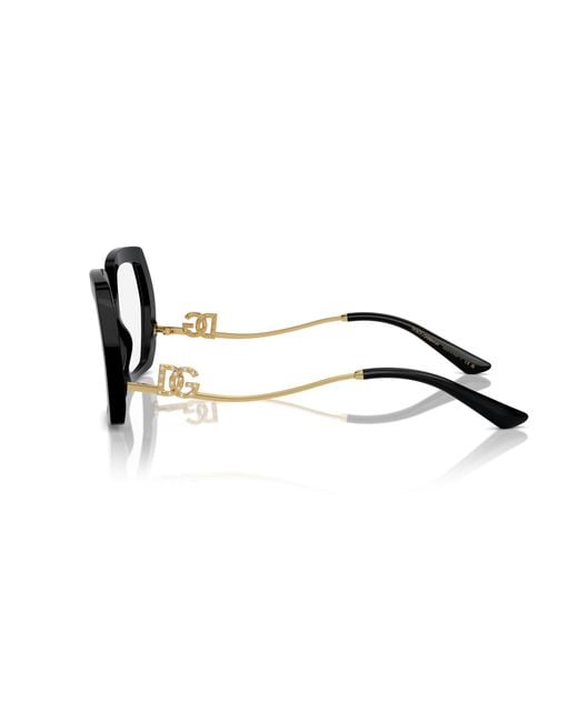 Dolce & Gabbana Black Dg3390B 501 Optical Frames Acetate Transparent Geometric Normal