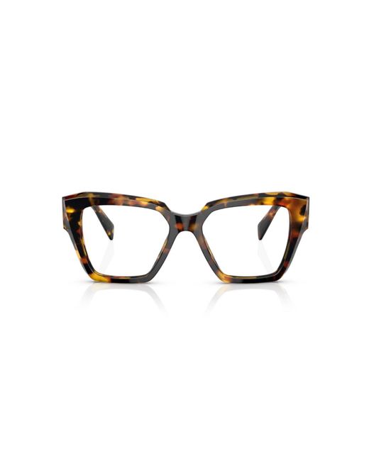 Prada Black Pr 09Zv Vau1O1 Optical Frames Acetate Transparent Squared Normal