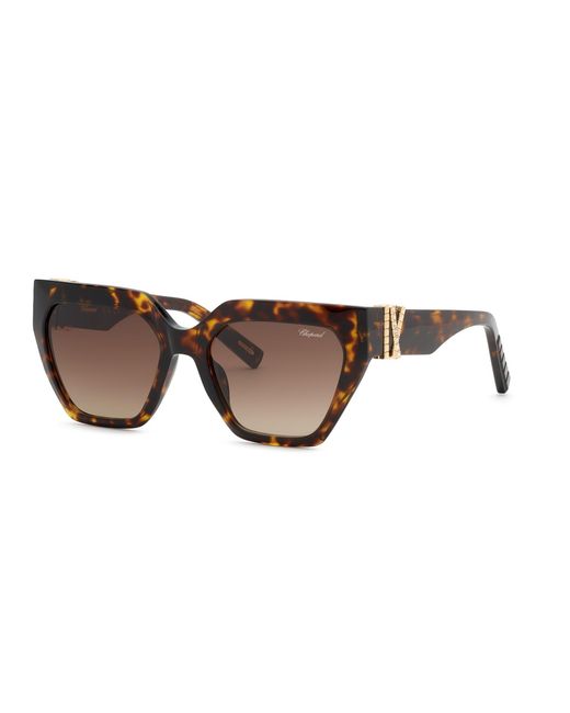 Chopard Black Sch415S 04Bl Sunglasses Acetate Squared Anti-Glare Nuanced
