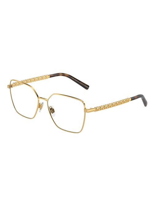 Dolce & Gabbana Black Dg1351 02 Optical Frames Steel Squared Normal