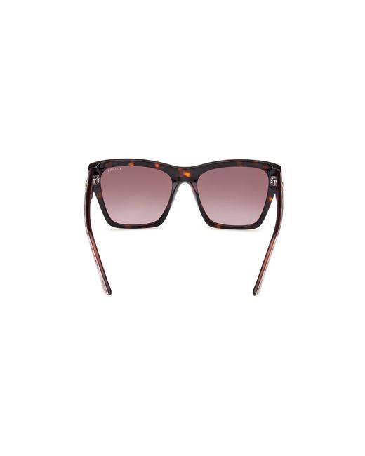 Guess Black Gu00113 52F Sunglasses Acetate Squared Normal Shaded