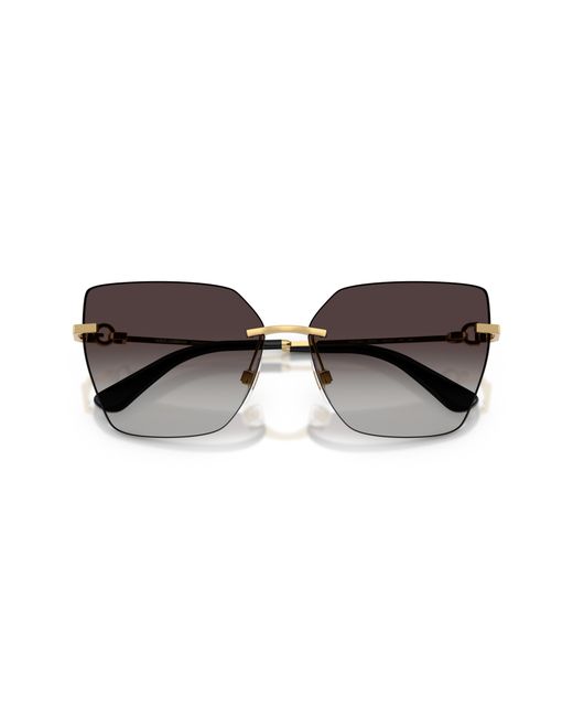 Dolce & Gabbana Black Dg2321 02/8G Sunglasses Metal Cat Eye Normal Shaded