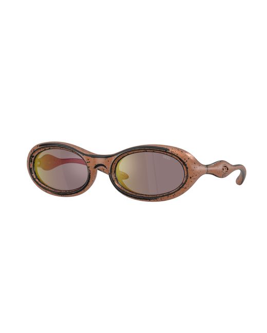 DIESEL Black Dl3011U 20114Z Sunglasses Injected Round Mirrored