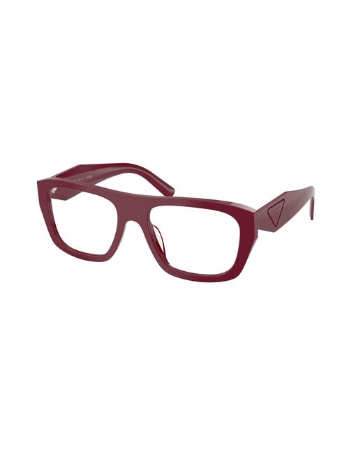 Prada Black Pr D07Vu 23L1O1 Optical Frames Acetate Transparent Squared Normal