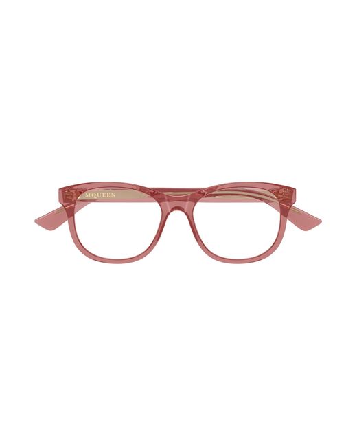 McQueen Black Am0568O 011 Optical Frames Acetate Transparent Cat Eye
