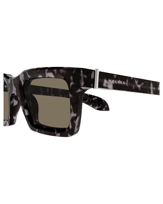 McQueen Black Am0506S 002 Sunglasses Acetate Squared for men