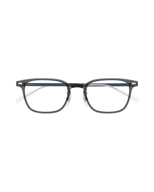 Montblanc Black Mb0467Ol 010 Optical Frames Injected Transparent Squared for men