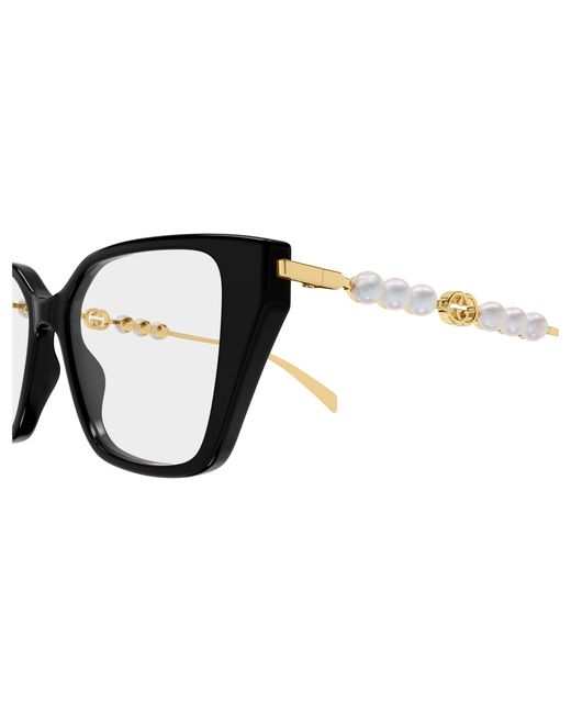 Gucci Black Gg1969O 001 Optical Frames Acetate Transparent Cat Eye