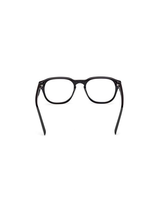 Timberland Black Tb50052 001 Optical Frames Acetate Round Normal for men