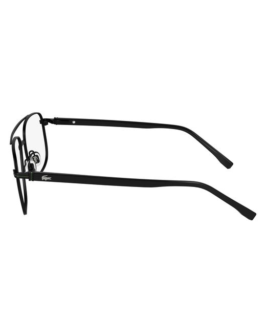 Lacoste Black L2302 002 Optical Frames Metal Squared Normal for men