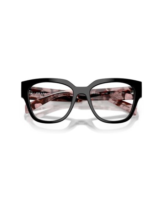 Prada Black Pr C06V 28F1O1 Optical Frames Acetate Round Normal