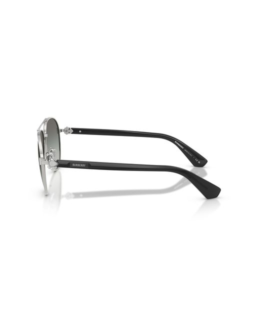 Burberry Black Be3167 100511 Sunglasses Metal Pilot Normal Shaded for men