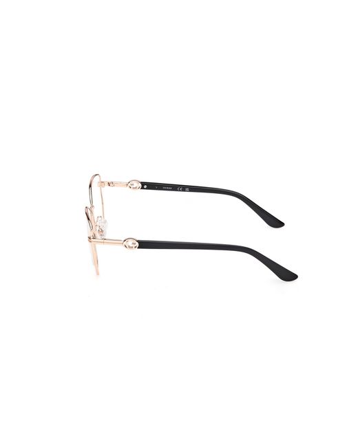 Guess Black Gu50312 028 Optical Frames Metal Geometric Normal