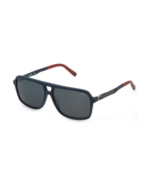 Fila Black Sfid22 991M Sunglasses Acetate Smoke Squared Normal for men