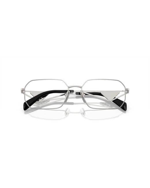 Prada Black Pr A53V 1Bc1O1 Optical Frames Steel Transparent Geometric Normal