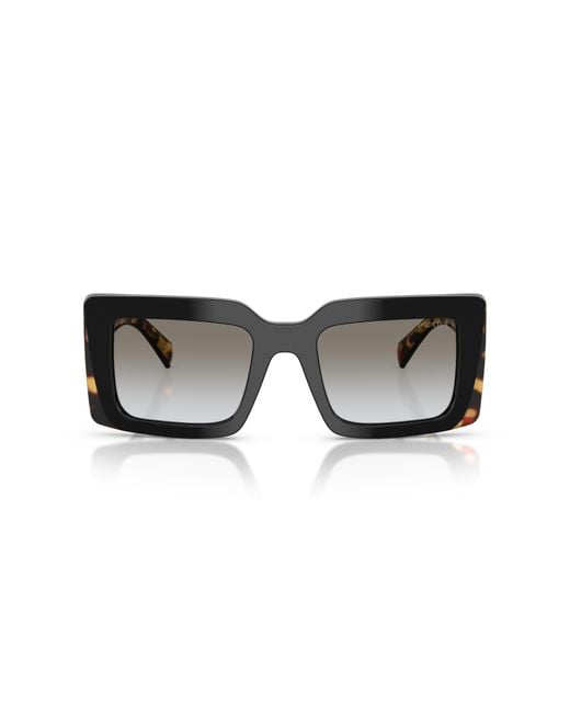Prada Black Pr D01S 0Cd80L Sunglasses Acetate Squared Normal Nuanced