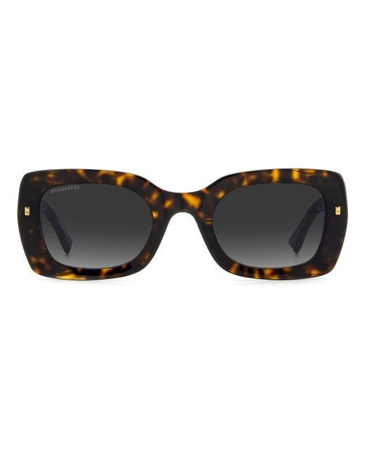 DSquared² Black D2 0061/S 086/9O Sunglasses Acetate Geometric Shaded for men