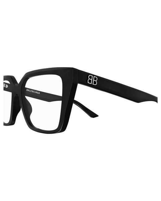 Balenciaga Black Bb0130O 009 Optical Frames Acetate Transparent Squared