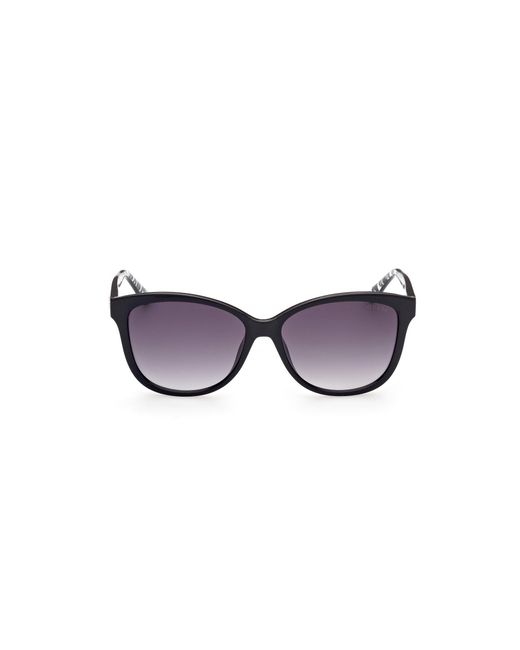 Guess Black Gu7828 01B Sunglasses Injected Smoke Squared Normal Shaded