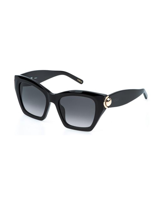 Furla Black Sfu979 700 Sunglasses Acetate Smoke Squared Normal Nuanced