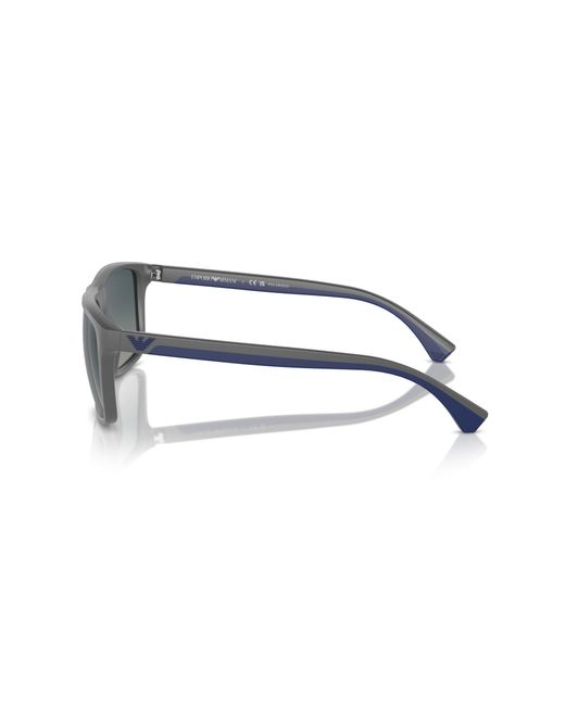 Emporio Armani Black Ea4033 50604U Sunglasses Injected Squared Polarized Shaded for men