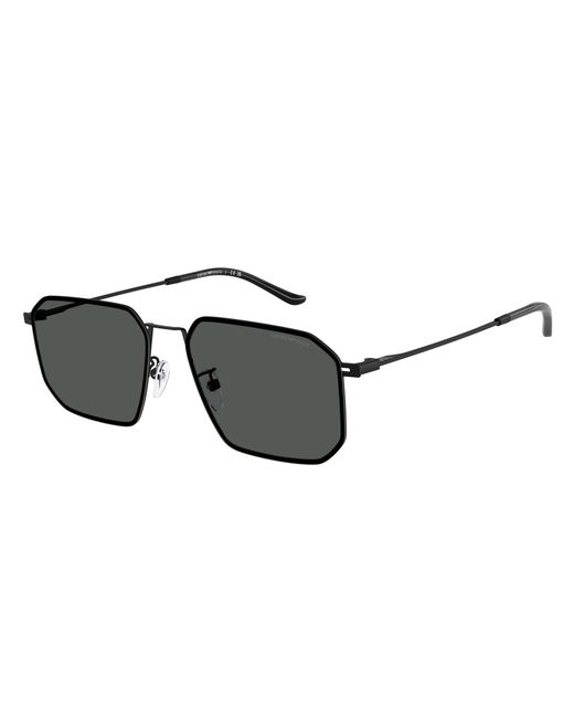 Emporio Armani Black Ea2165D 300187 Sunglasses Metal Geometric Normal for men
