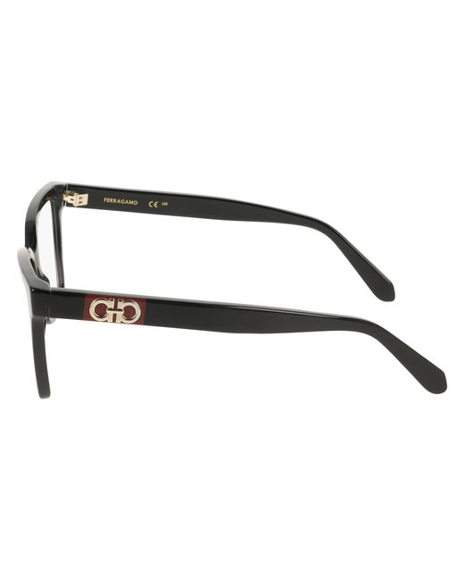 Ferragamo Black Sf3060 001 Optical Frames Acetate Squared Normal