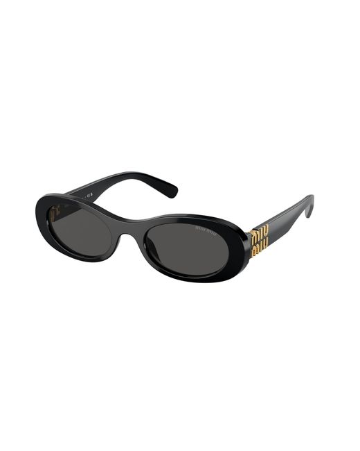Miu Miu Black Mu 06Zs 1Ab5S0 Sunglasses Acetate Round Normal