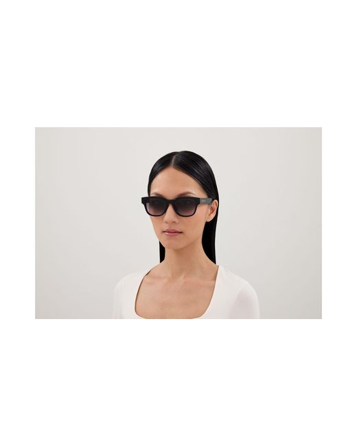 McQueen Black Am0528Sa 001 Sunglasses Acetate Squared