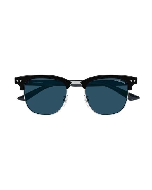 Montblanc Black Mb0382S 002 Sunglasses Acetate Squared for men