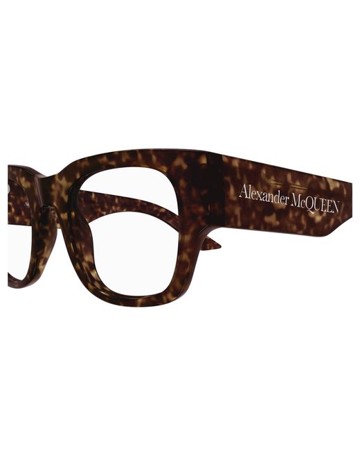 McQueen Black Am0455O 002 Optical Frames Acetate Transparent Squared