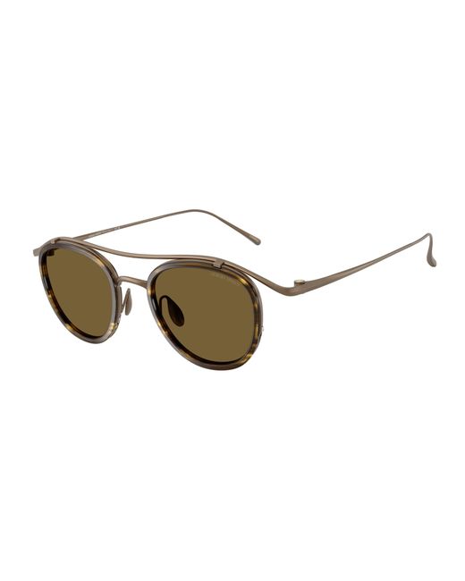 Giorgio Armani Black Ar6179T 342973 Sunglasses Titanium Pantos Normal for men