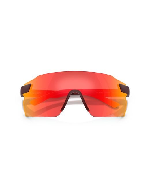 FERRARI SCUDERIA Black Fz6024U 530/M5 Sunglasses Injected Squared Mirror for men