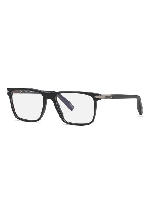 Chopard Black Vch409 703 Optical Frames Acetate Squared for men