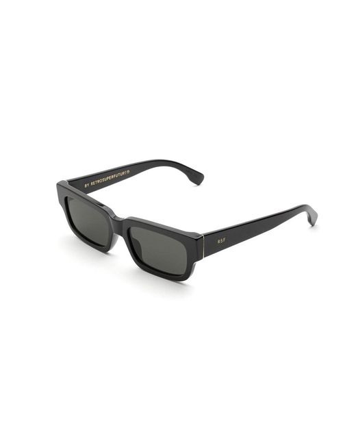 Retrosuperfuture Black Wch Roma Sunglasses Acetate Squared Normal