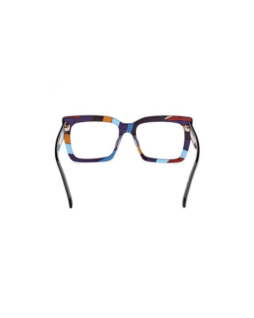 Emilio Pucci Black Ep5261 005 Optical Frames Acetate Squared Normal