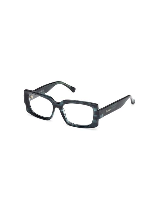 Max Mara Black Mm5189 098 Optical Frames Acetate Squared Normal
