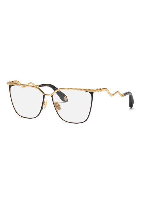 Roberto Cavalli Black Vrc122M 301 Optical Frames Metal Butterfly