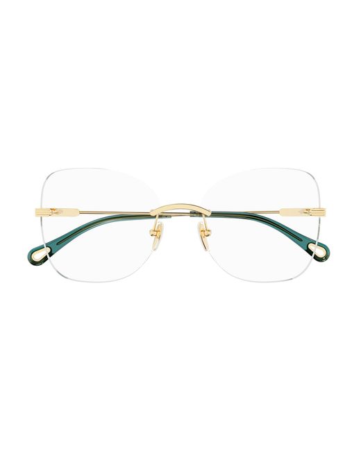 Chloé Black Ch0136O 001 Optical Frames Metal Oversize
